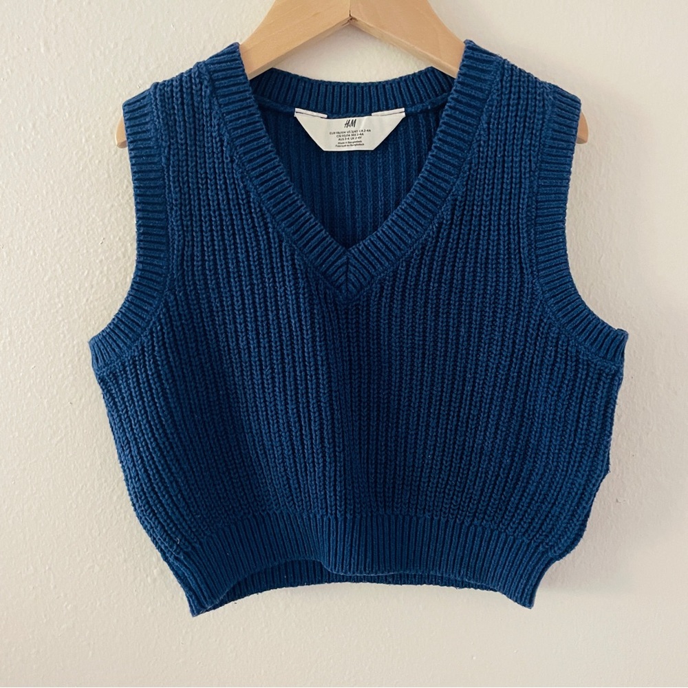 H&M Toddler Navy Blue V-Neck Sweater Vest